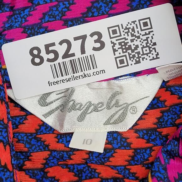 Vintage 90s MOD HIppie Button Shirt Womens Medium 22x24 Purple - Picture 6 of 12